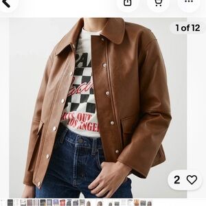 Rails Tan Faux Leather Jacket NWT